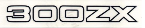 300zx decal for 1987-1989 non turbo. decal is black on clear