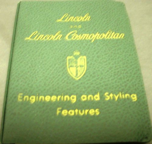 1950 lincoln and cosmopolitan data book sales engineering styling features 50