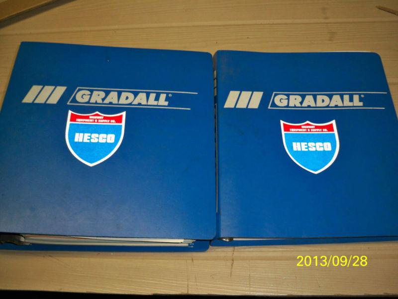 Gradall g660e operation, adjustments & parts manual set of 2 in binders