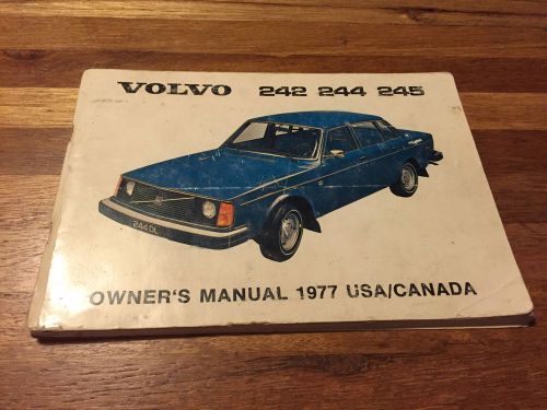 Volvo 242 244 245 owners manual 1977