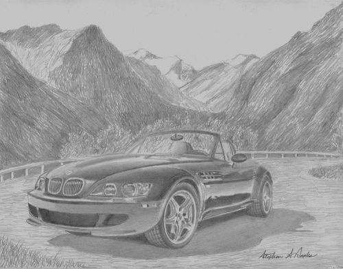 Bmw z3 sports car art print