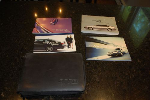 2001 saab 93 owners manual set