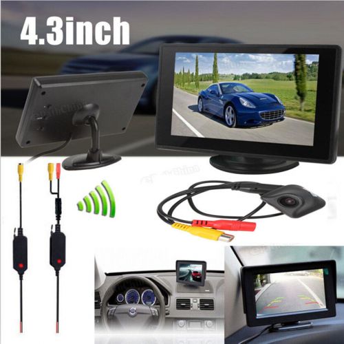 4.3 color tft car monitor+night vision rear view camer+video tansmitter+receiver