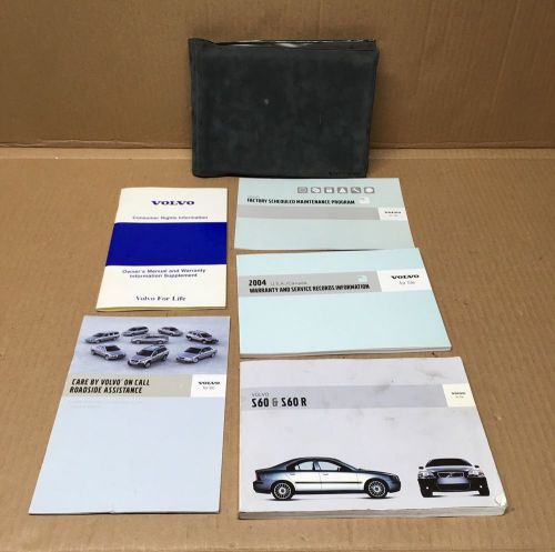 Volvo s60 s60r 2004 oem owners manual book guide tp6673 &amp; case wallet set