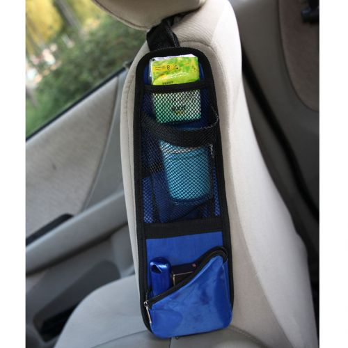 Multi pocket seat back side phone storage holder organizer hanger vehicle bag
