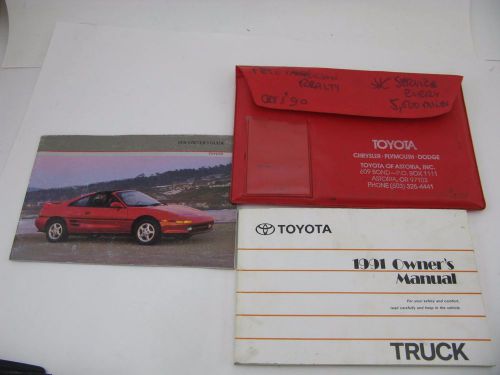 1991 toyota truck pickup pu owners manual packet set handbook instructions 91