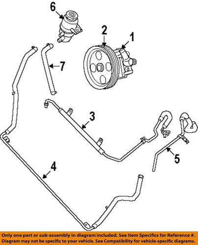 Mopar oem 4862306ab power steering pressure hose-pressure hose