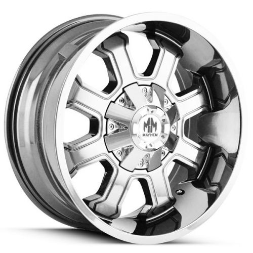 Mayhem 8103 fierce 22x12 8x180 -44mm pvd chrome wheels rims