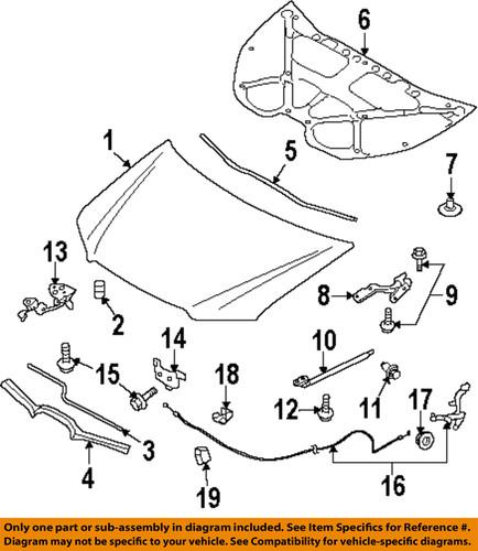 Subaru oem 57330xa00bmw hood release cable-release cable