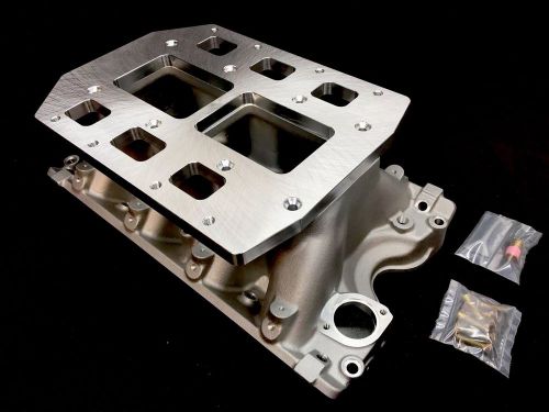 Cnc machined ford 429 460 blower manifold intake manifold, cobra jet ports