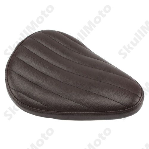 Dark brown tuck &amp; roll solo seat for harley sportster dyna chopper bobber custom