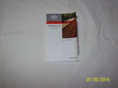 Toyota corolla 2014 owners manual excellent condition