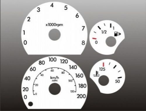 2007-2008 chevrolet aveo metric kmh kph dash instrument cluster white gauges