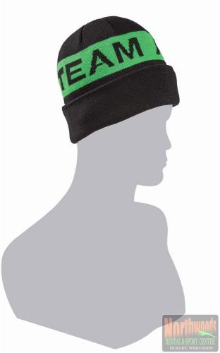 Arctic cat team arctic beanie / hat - osfm - black / lime green 5253-178