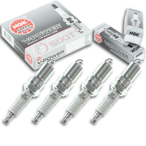 4pcs 87-90 omc 2.3l cobra ngk v-power spark plugs stern drive kit set engine hv