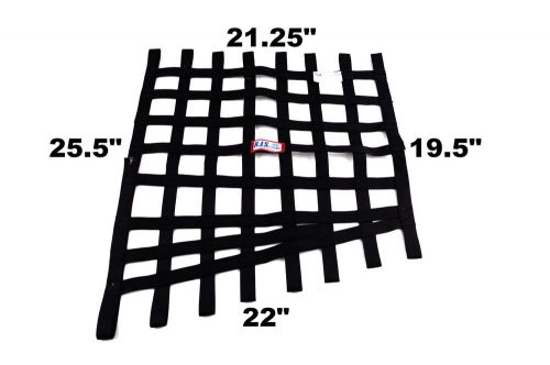 Rjs racing sfi 27.1 black ribbon loop angle window net 20 x 17 x 22 x 25