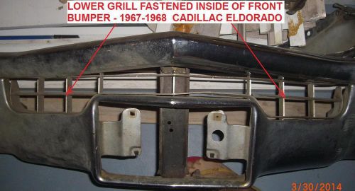 Cadillac eldorado lower grill front -beautiful condition 1967 1968 1969 1970 *