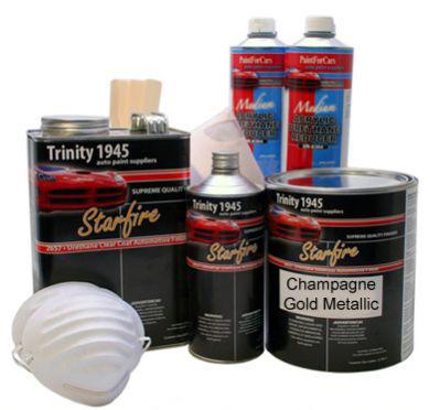 Champagne gold metallic urethane basecoat clear coat kit featuring paintforcars