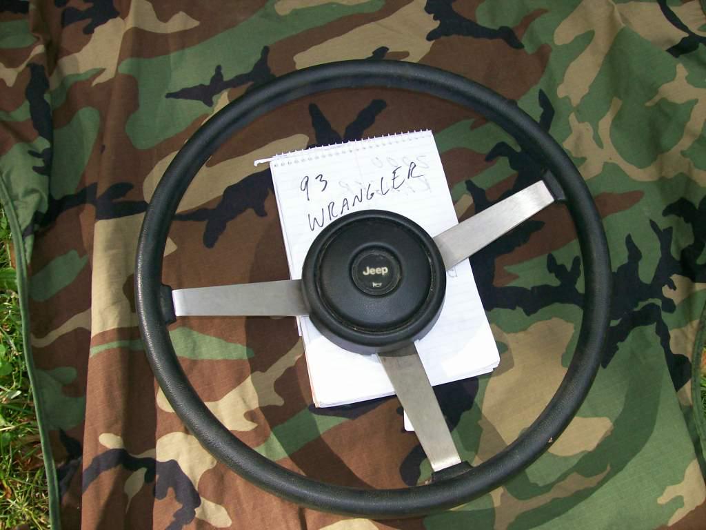 Jeep cherokee wrangler cj5 cj7 wagoneer steering wheel oem black