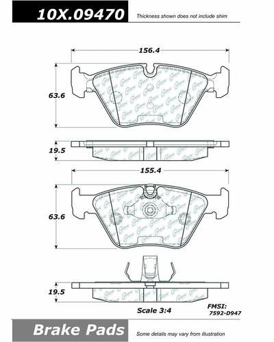 Centric 104.09470 brake pad or shoe, front