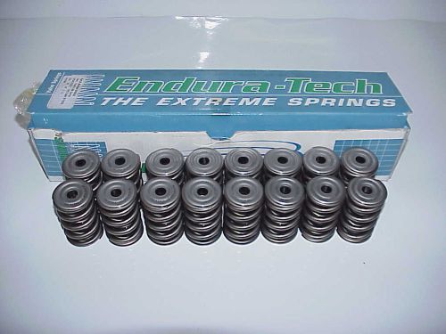 Set of 16 endura tech valve springs &amp; 300m steel mini top lock retainers nascar