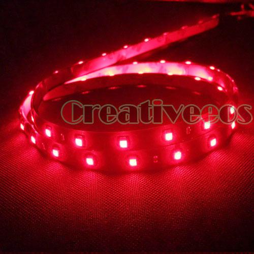 2pcs 90cm smd 1210 car 12v flexible strip led light red