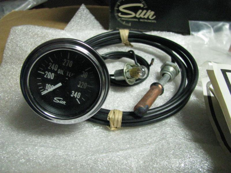 Nos 2-1/16" sun oil temperature gauge 100-340 mechanical #1203