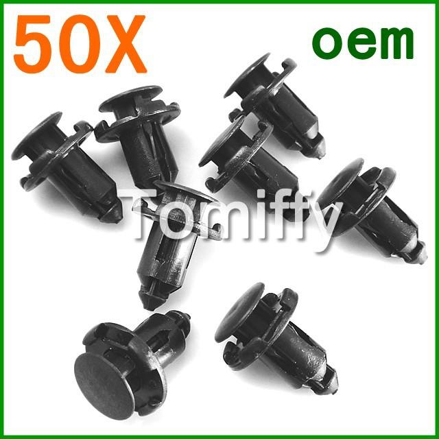 50x honda mud guard flaps fender bumper push-type clips nylon retainer fastener