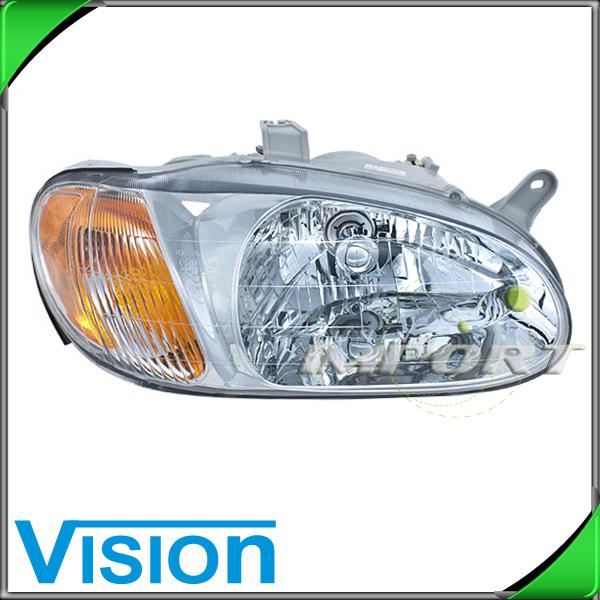 Passenger right side headlight lamp assembly replacement fit 1998-02 kia sephia