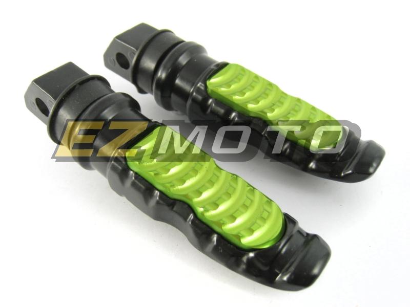 Green light-weight motorcycle metal passenger foot pegs rear foot pedal 8mm