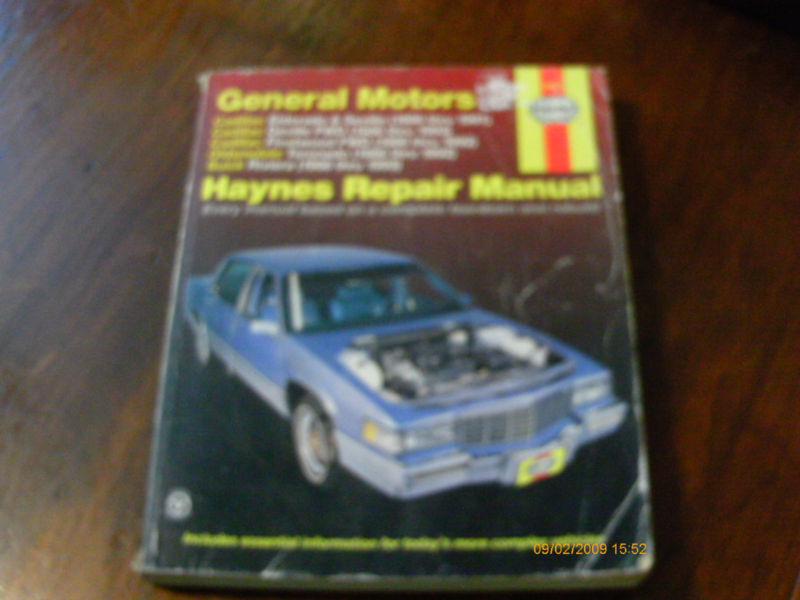 1986 thur 1993 cadillac, oldsmobile and buick repair  manual