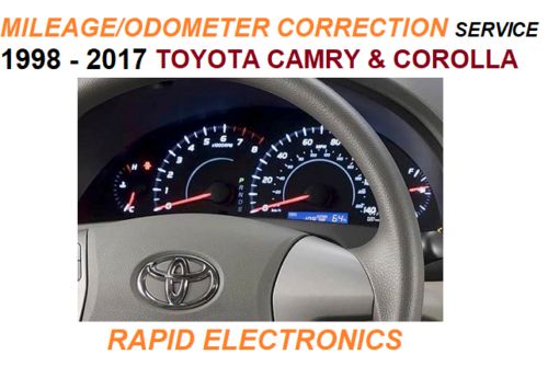 Toyota camry &amp; corolla speedometer cluster odometer/mileage correction service