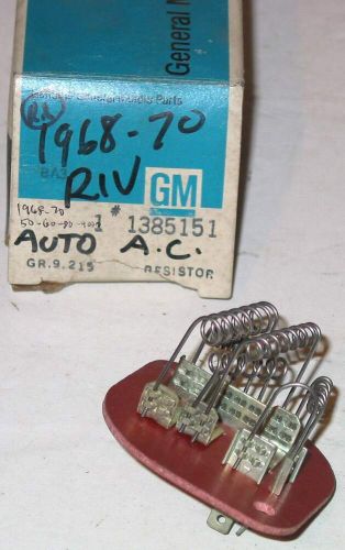 1968-1970 buick electra wildcat riviera nos blower resistor 1385151