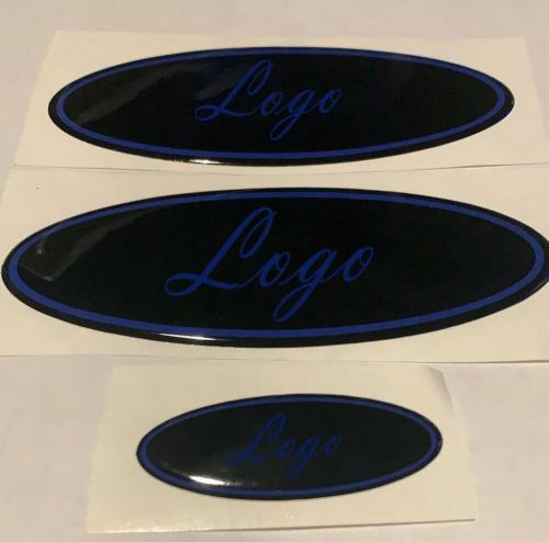 Custom ford mondeo mk5    gel badge overlays set of 3 black/blue