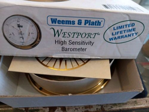 Weems &amp; plath brass westport high sensitivity barometer in  original box