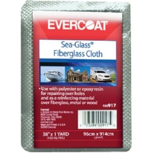 Evercoat marine sea-glass fiberglass cloth - 38&#034; x 1 yd 100917 new.  free ship