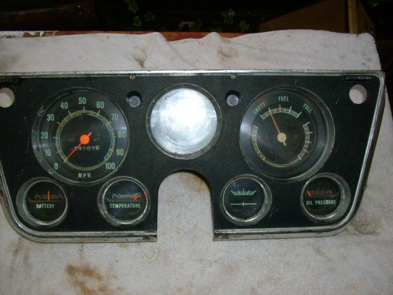 1968-69-70-71-72 chevy truck dash panel/cluster all original!!