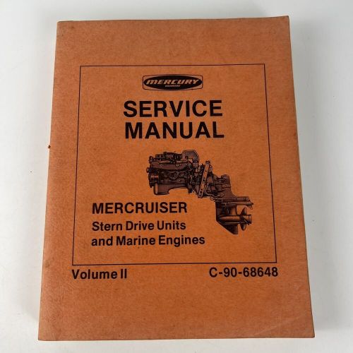 C-90-68648 mercruiser service manual volume ii stern drive units &amp; marine engine