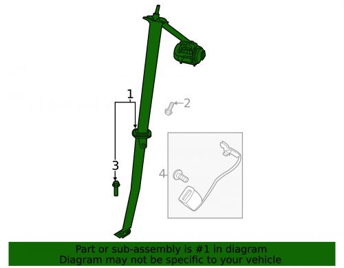 Genuine ford lap &amp; shoulder belt lb5z-78613b85-aa