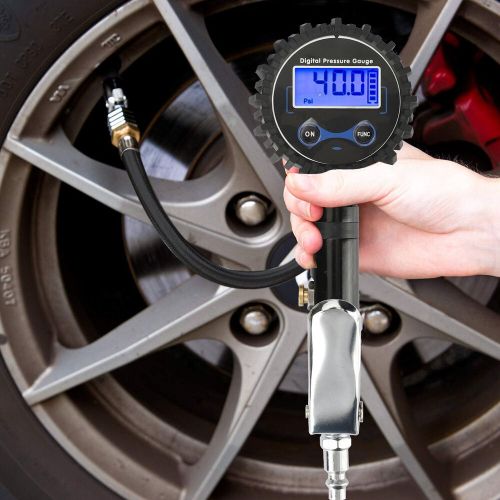 250psi digital tire inflator with pressure gauge air chuck for truck/car/bike us