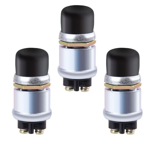 3pcs 12 volt dc waterproof heavy-duty momentary push-button starter switch