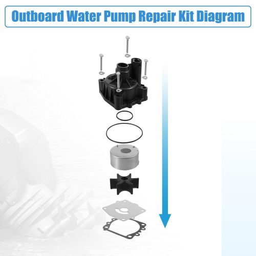 4 strokes water pump kit with impeller housing 61a-w0078-a1-00 61a-w0078-a2-00