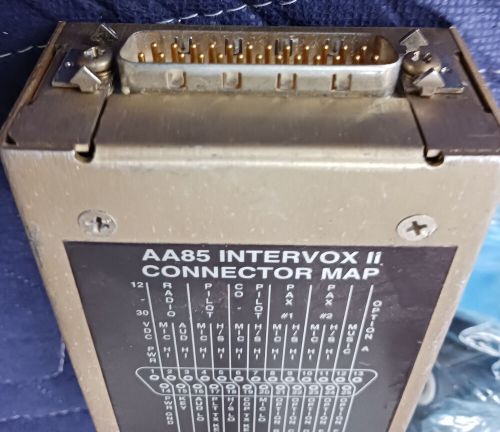 Intercom aa85-001 intervox ii connector map sn 1544 northern airporne technology