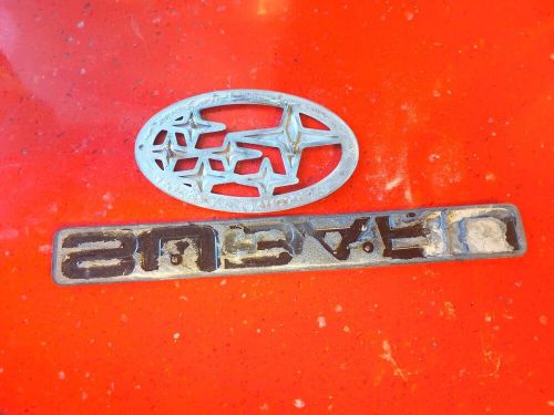 1990 1991 subaru loyale leone 4 door sedan trunk emblem nameplate badge 90 91