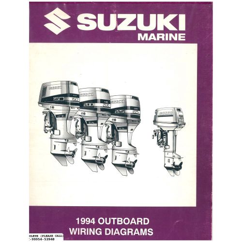 Suzuki outboard marine 1994 wiring diagram manual 99954-53940