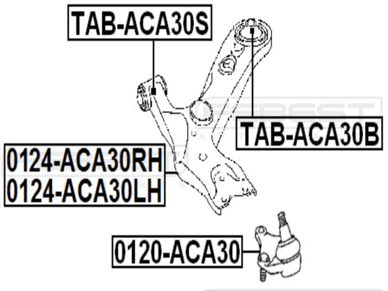 Toyota rav4 aca3#/gsa3# 2005- left front control arm oem 48069-28140