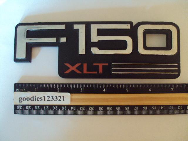 Ford f150xlt black and chrome emblem 71/4" x 2 1/2"