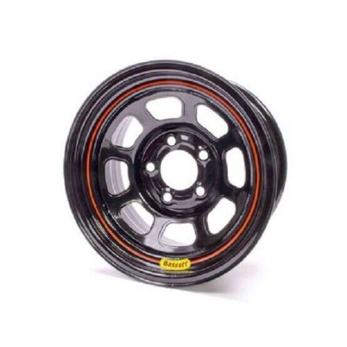 Bassett d-hole spun lightweight   15x10 5x5 blk&#034; 4.5&#034; bs, 5&#034;bolt-c ,bas50s545