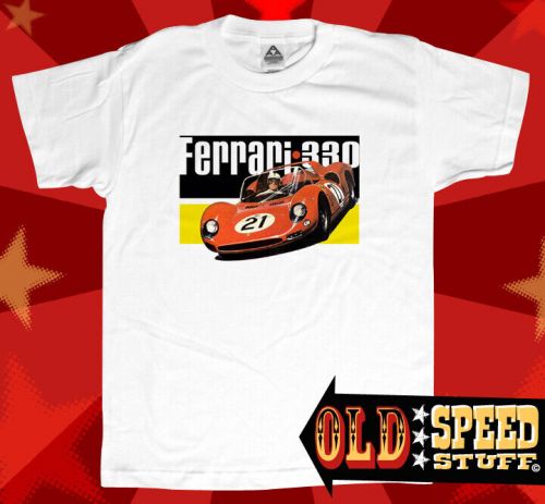 Ferrari 330 t-shirt sportscar red 1960s racing 100% cotton sizes m-3x