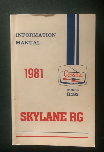 Cessna pilot information manual r182 skylane rg 1981